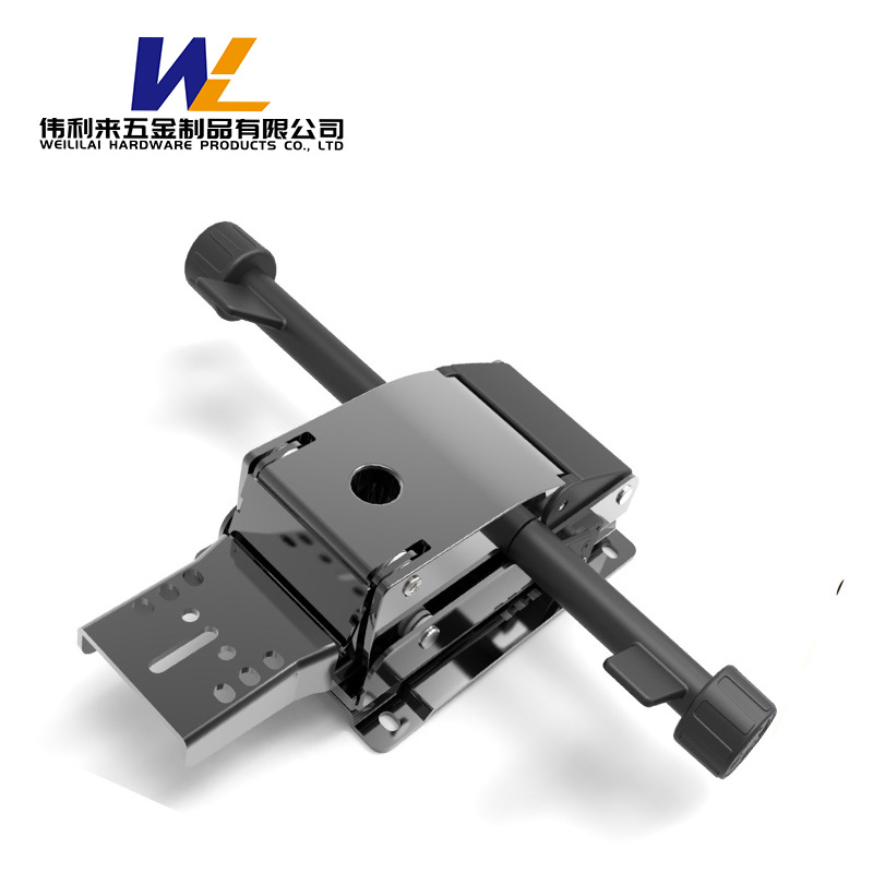Aluminum Alloy Office Chair Seat Tilt Mechanism with Lift Control Lever and Mounting Plate